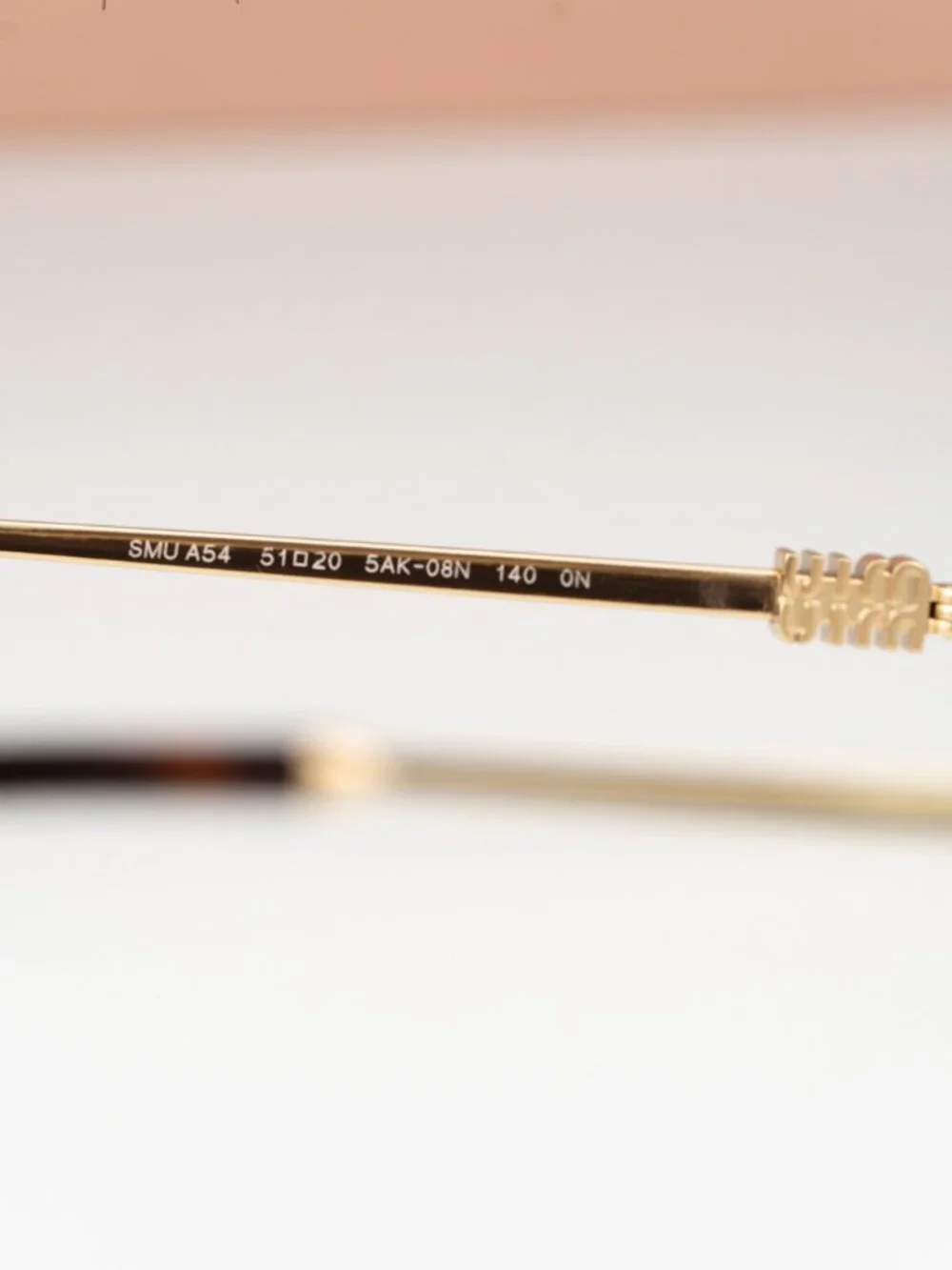 Miu Miu Women Eyeglasses Gold Clear Oval Rimless MUA54S 5AK08N NEW AUTHENTIC